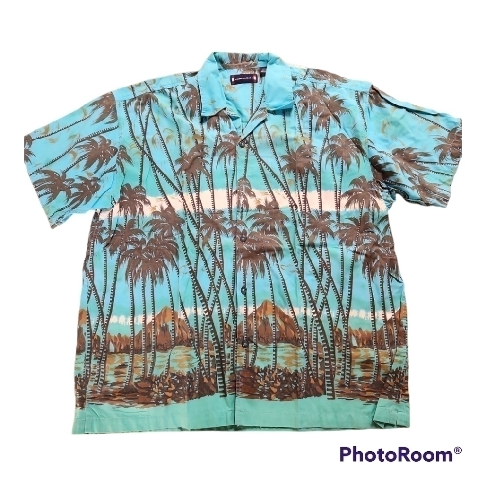 AMERICAN Blue Hawaiian Shirt